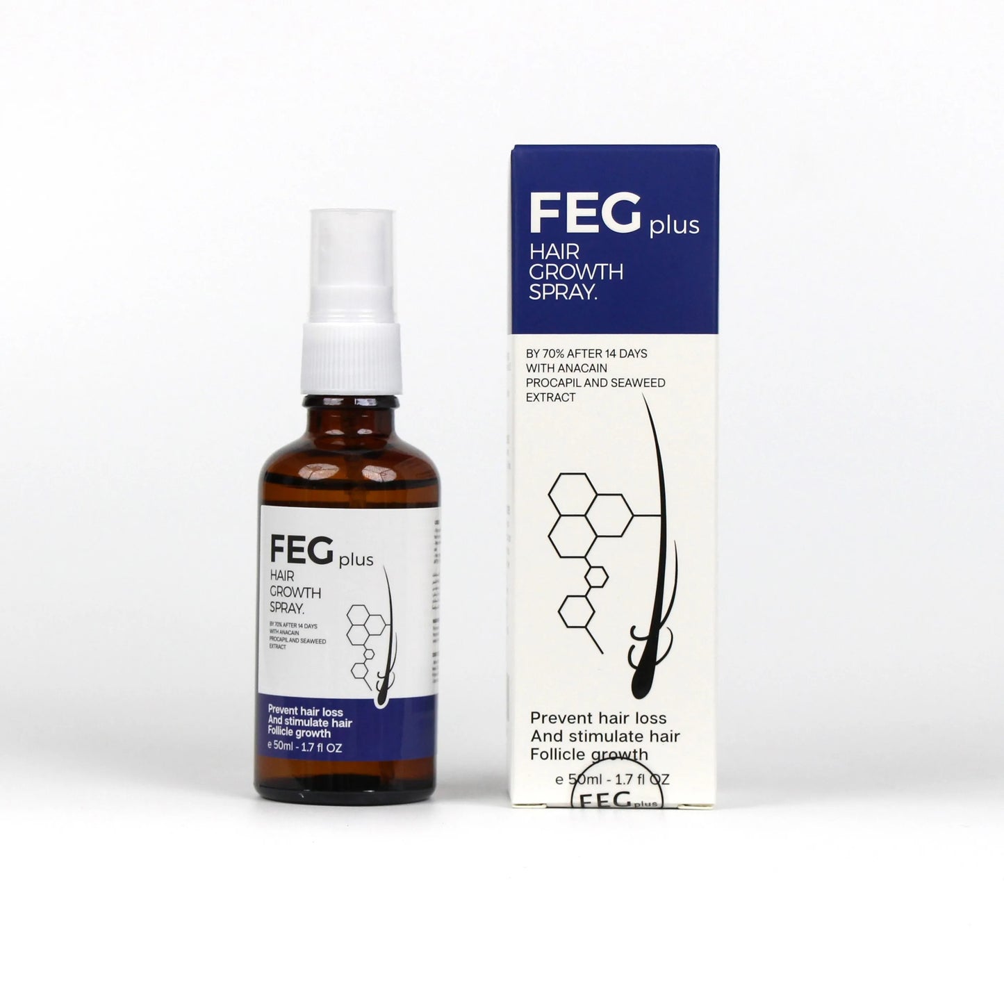 FEG Plus Spary Hair care spray that focuses on hair health and brings shiny, healthy hair